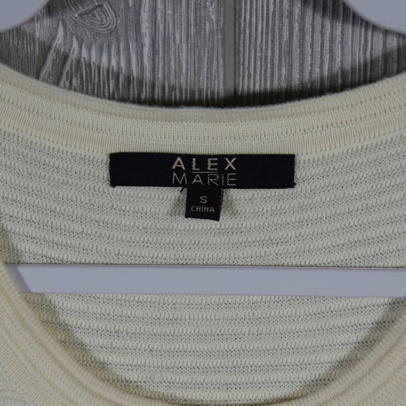 Alex Marie Sweater Dress White Black Wool Size Small - Picture 2 of 7